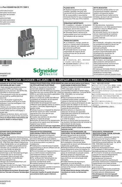 schneider施耐德ComPact NSX400 NA DC PV 1500V 隔离开关 - 说明页